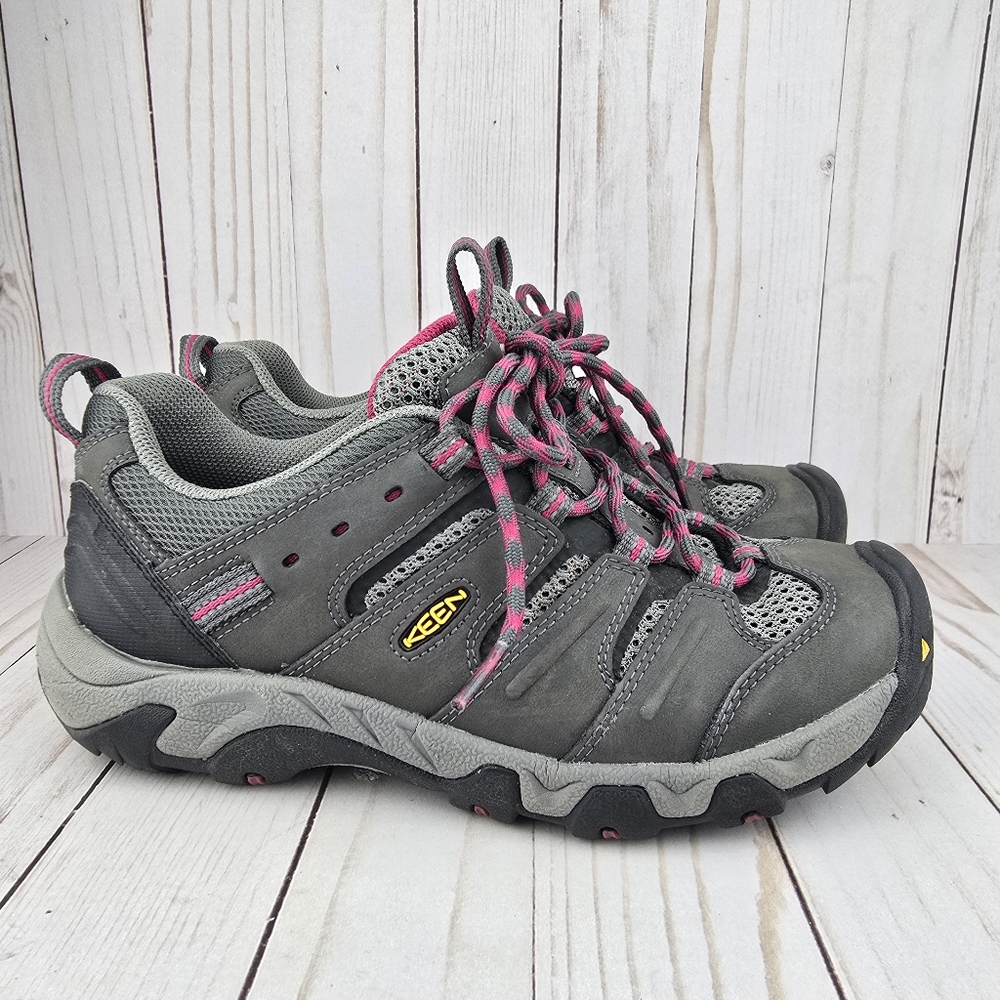 Keen Hiking Shoes Pink and Gray Women’s Size 7.5 - Picture 2 of 16